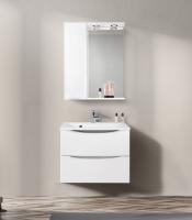 Зеркальный шкаф BelBagno MARINO-SPC-600/750-1A-BL-P-R 60 с подсветкой Bianco Lucido