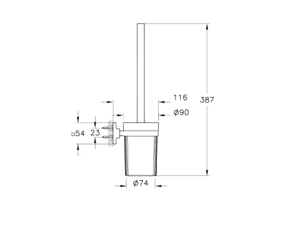 Ёршик для унитаза VitrA Root A44811 хром