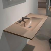 Раковина подвесная/ накладная 107 см Flaminia Bloom BM105L/1.7006 Fango