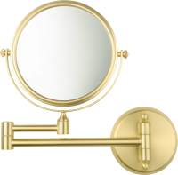 Косметическое зеркало Fixsen Hotel 31021G настенное, с увеличением, золото сатин