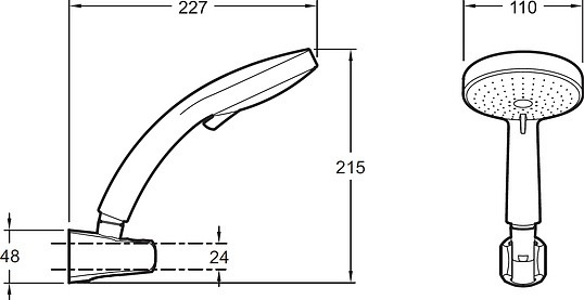 душевой гарнитур jacob delafon citrus e12917-cp