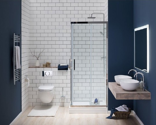 душевой уголок aquanet delta cube npe1142 00183843 100×100, прозрачное стекло