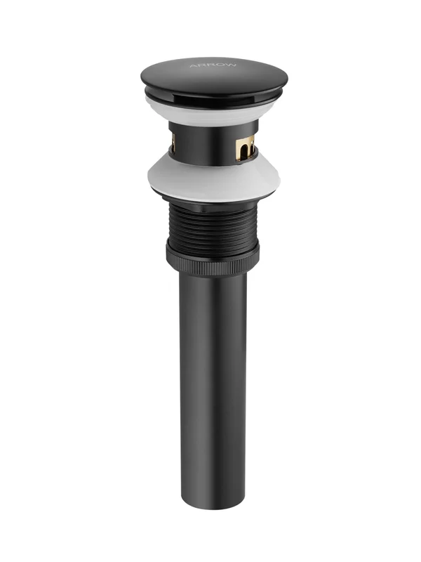 Донный клапан ARROW AG5807MB для раковины, с переливом, матовый черный