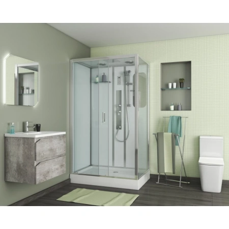 душевая кабина niagara premium 120x80 ng-6012-01gql с гидромассажем