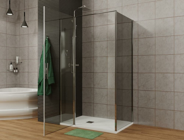 душевая стенка allen brau priority 80 3.31013.00g профиль хром, стекло тонированное душевая стенка allen brau priority 80 3.31013.00g профиль хром, стекло тонированное