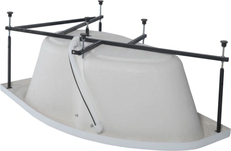 акриловая ванна aquanet capri 170x110 l 00205345 с каркасом, цвет белый