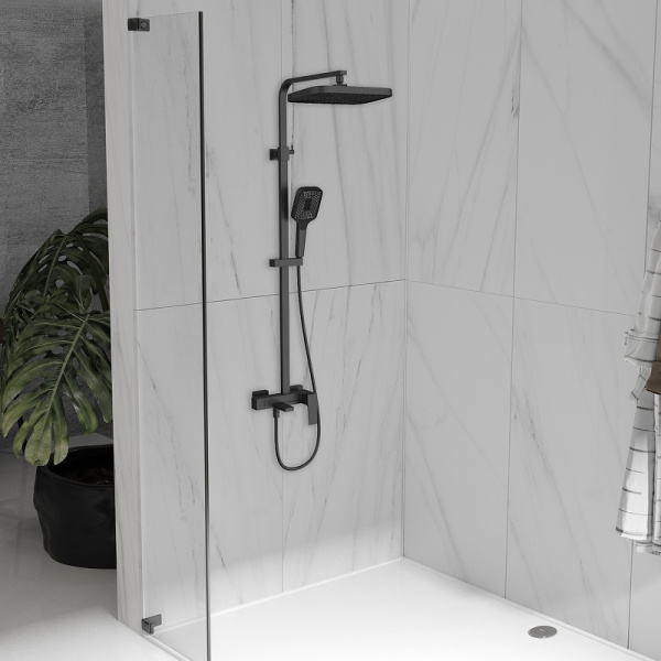 душевая система vincea cube vsfs-4c12mb черная матовая