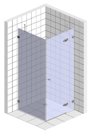 душевой уголок radaway almatea kdj 80 l×80 прозрачное
