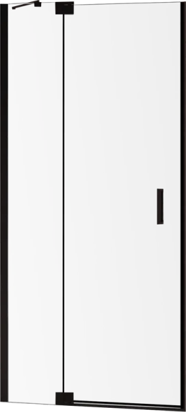 душевая дверь в нишу rgw hotel ho-014-b 1400х2000 профиль черный, стекло прозрачное