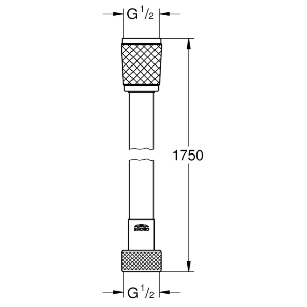 душевой шланг 175 см grohe rotaflex 28410002