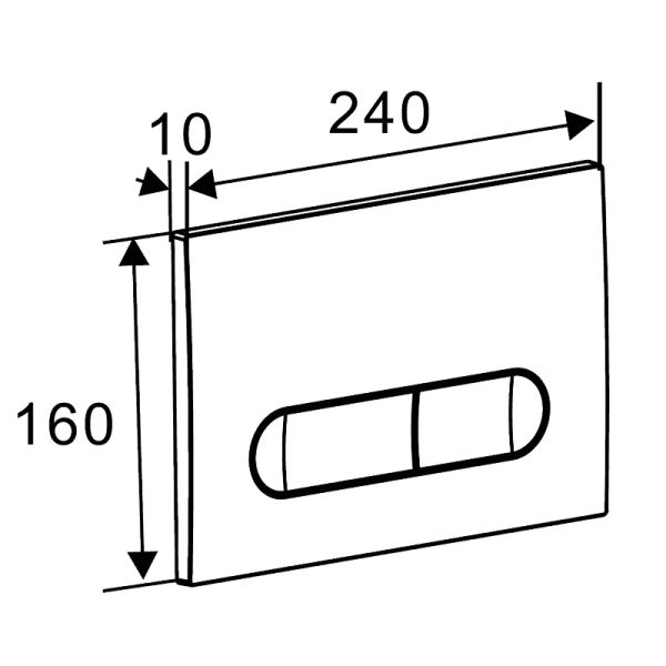 кнопка смыва для инсталляции azario new az-004 для унитаза, пластик, цвет глянцевый хром
