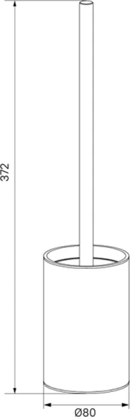 Ёршик для унитаза Iddis Petite PETBLP0i47 черный матовый