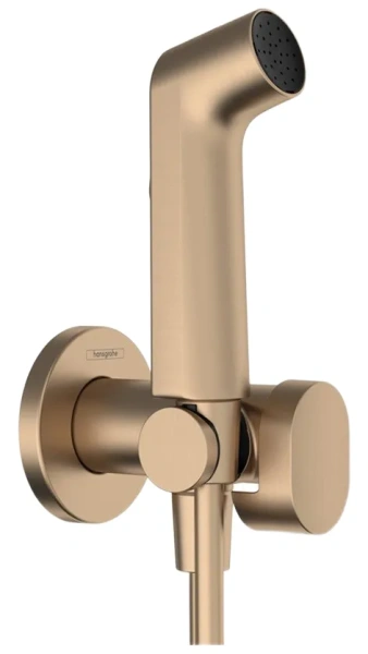гигиенический душ hansgrohe bidette 1jet s 29232140+29235180 со смесителем, с внутренней частью, шлифованная бронза