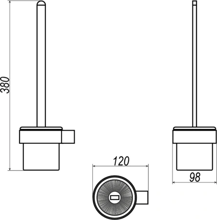 ёршик для унитаза altasan лотос лт90х хром