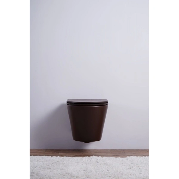 унитаз подвесной esbano clavel esupclavcm цвет кофе матовый