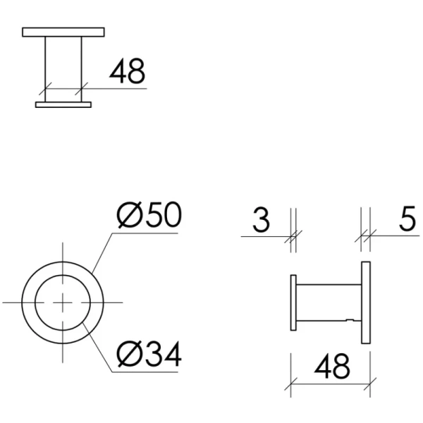 Крючок Sancos Base SC9025MB для ванны, черный матовый