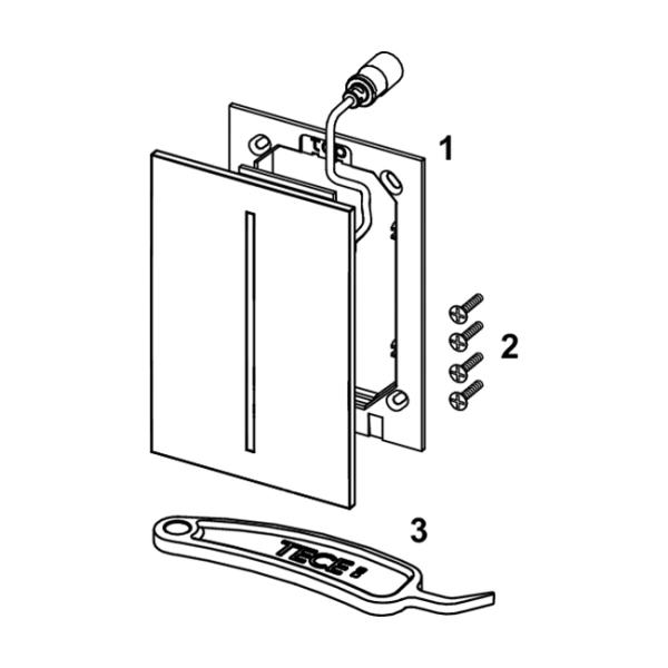 лицевая панель tece tecefilo-velvet 9242086 для писсуара fenix® от arpa industriale серый камень