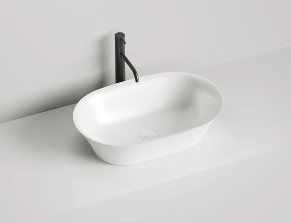 раковина накладная 60х39 см.salini mona 110821m, s-stone, цвет: белый