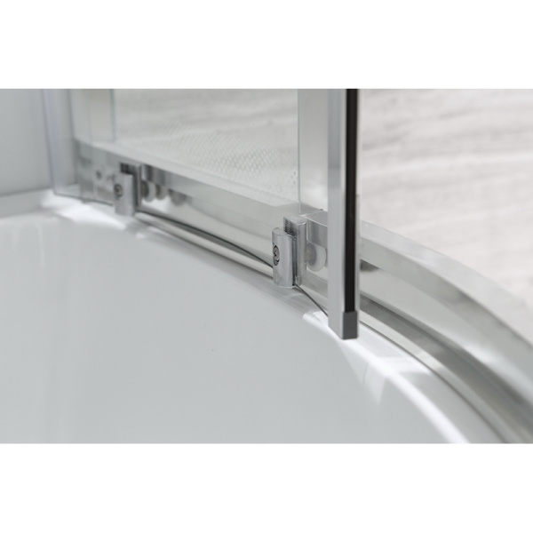 душевая кабина black&white galaxy 550712l с гидромассажем профиль серебристый хром задняя стенка белая