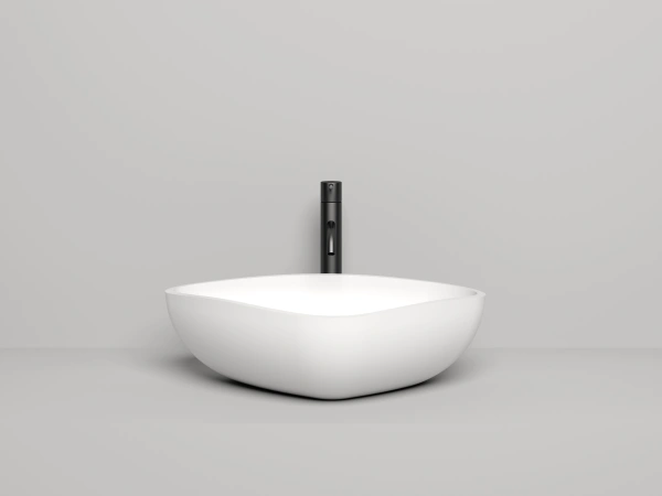 накладная раковина в ванную salini gloria 1102206m из искусственного камня