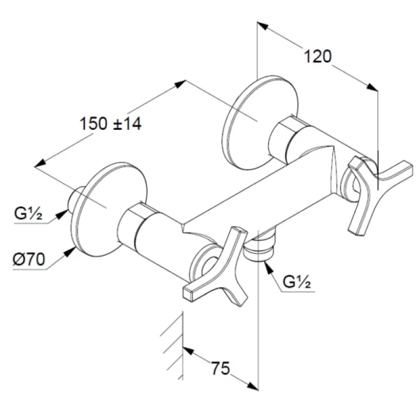 смеситель для душа kludi nova fonte deco 207100539