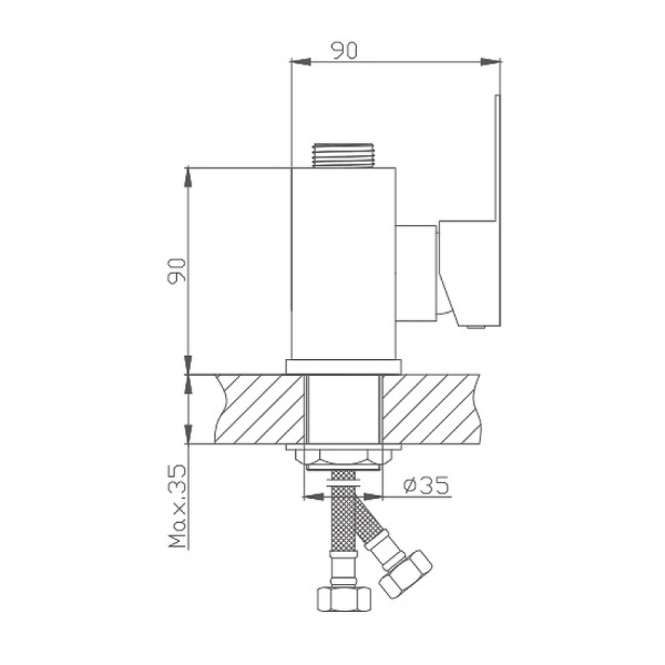 смеситель для кухни haiba hb73801 без излива, цвет нержавеющая сталь