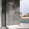 Душевая стенка Abber Zart 100×195 S101 профиль хром, стекло прозрачное