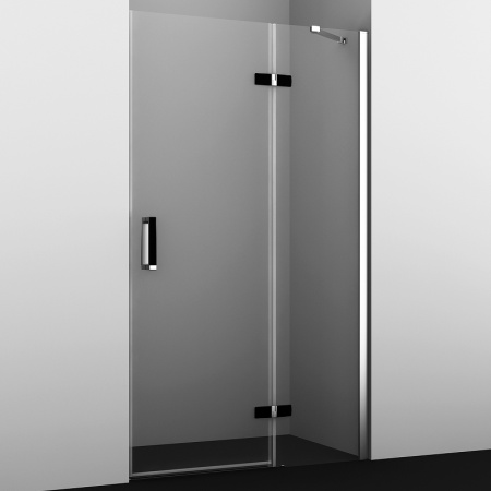 Дверь для душевой кабины WasserKRAFT Aller 120 R 10H05RBLACK профиль хром, стекло прозрачное