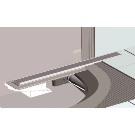 душевой лоток berges b1 keramik 800 091119 с решеткой хром глянец