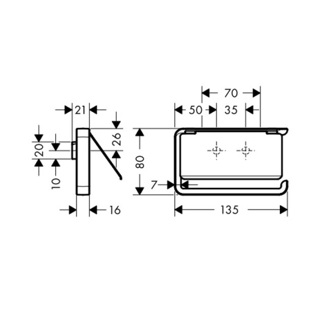 держатель туалетной бумаги axor universal 42836000
