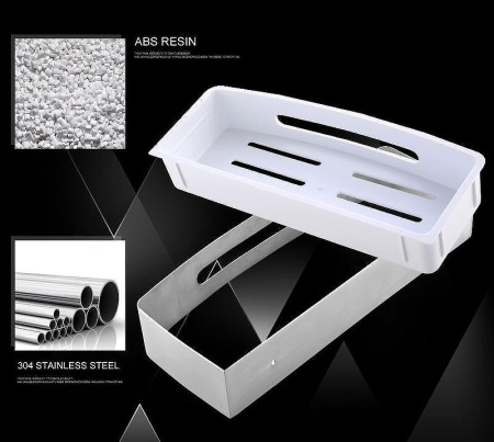 полка корзина art&max am-t-2702b-s хром белый