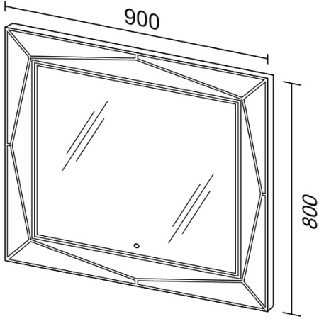 Зеркало Sanvit Геометрия 90