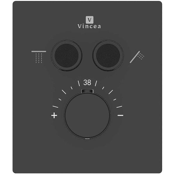 душевая система vincea inspire vsfw-321mt1mb с термостатом черная матовая