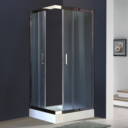 Душевой уголок Royal Bath HPD 100×80 RB8100 HPD-C-CH без поддона профиль хром, стекло рифленое