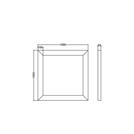 Kerasan Kerasan Retro Зеркало 100x100см, цвет: черный