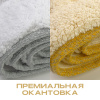 коврик migliore complementi 31926 для ванной комнаты, 60х60 см., цвет белый, вышивка логотип migliore, окантовка серебро
