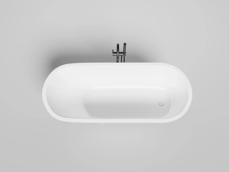 ванна из искусственного камня salini ornella kit 180х80х60 см, s-stone, белый матовый, 102422m