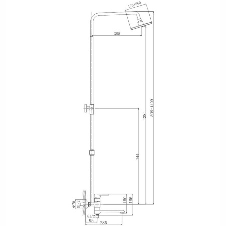душевая система haiba hb2424 цвет хром