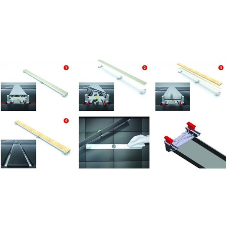 душевой лоток berges c1 norma 800 095139 с черной матовой решеткой