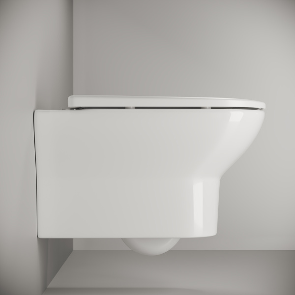 унитаз ceramicanova enjoy cn1104e подвесной, с сиденьем микролифт, белая