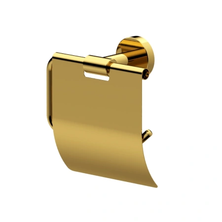 Держатель туалетной бумаги Whitecross Ergo ER2262GL с крышкой, золото