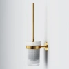 ёршик для унитаза am.pm x-joy a85a33399 настеный, золото | стекло матовое