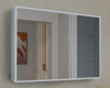 зеркальный шкаф esbano 90 esmt3809d с подсветкой с инфракрасным выключателем