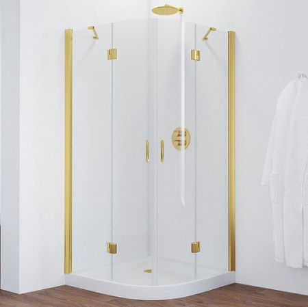 Душевой уголок Vegas Glass AFS 0120 09 01 профиль золото, стекло, стекло прозрачное