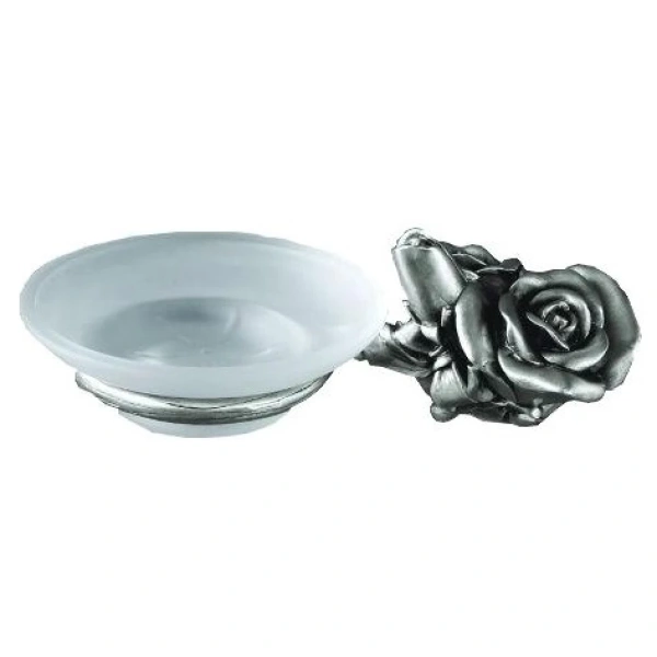 Мыльница с держателем серебро Art&Max Rose AM-0915-T