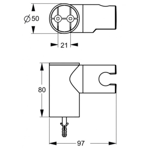 держатель для лейки ideal standard idealrain b9468aa