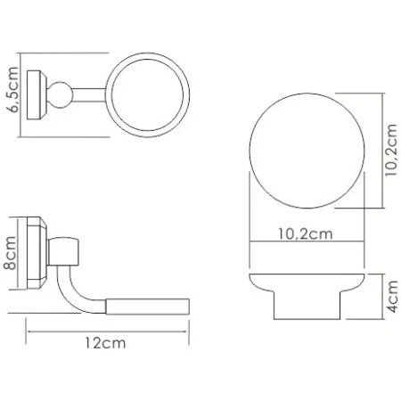 мыльница wasserkraft k-28129 цвет хром | белый