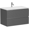 Тумба под раковину Sancos Folk 80 FL80GS подвесная Grey soft