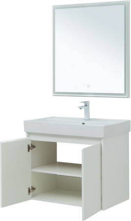 мебель для ванной aquanet nova lite 75 белый глянец (2 дверцы)