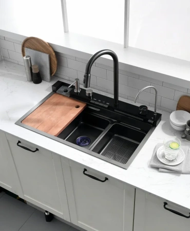 многофункциональная мойка для кухни esbano geyserus geyserus-5 оружейная сталь